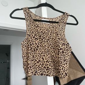 Urban Outfitters Animal print crop top